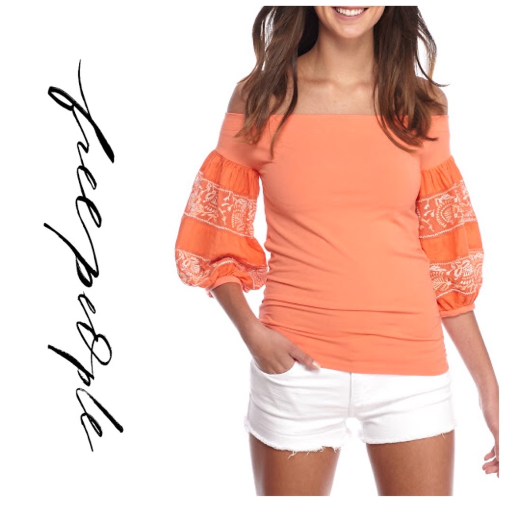 BNWT Free People - Rock With It Top in Coral